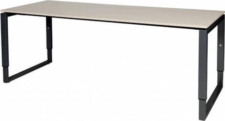 Verstelbaar Bureau - Plus 200x80 Eiken - zwart frame