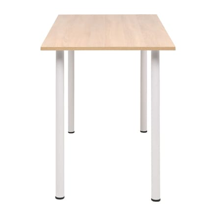 vidaXL - Eettafel - 120x60x73 - cm - eikenkleur - en - wit