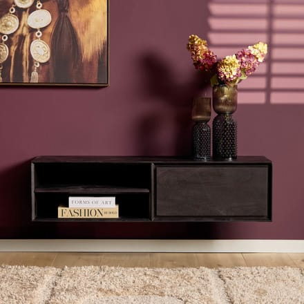 Zwevend tv meubel Ambiance Black | 120 cm