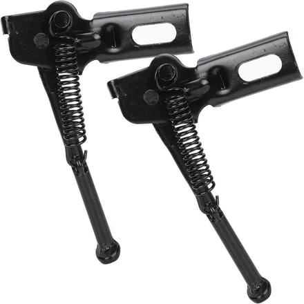 2PCS Acier au Carbone Noir Réglable Support Latéral Béquille Support pour Vélo pour Enfants Remplacement Vélo 12 Pouces black