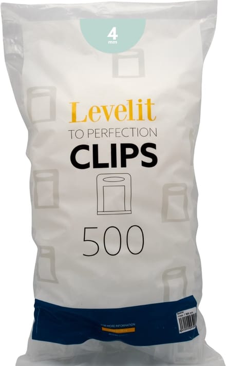 Levelit - Leveling clips 4 mm - Tegel levelling systeem - 500 stuks