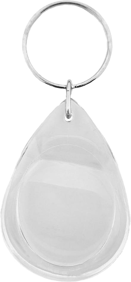 CombiCraft Plexiglas sleutelhanger blanco druppel 32x53mm - 50 stuks