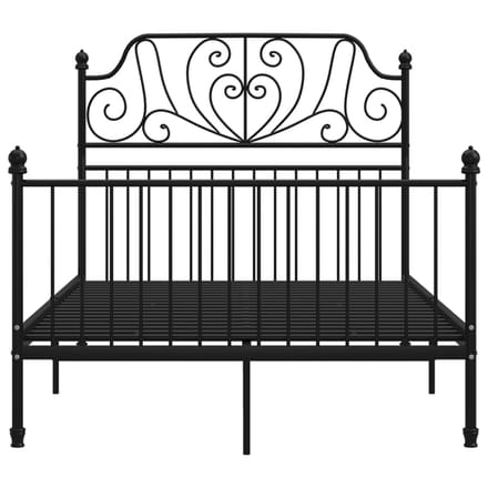 vidaXL - Bedframe - metaal - zwart - 120x200 - cm