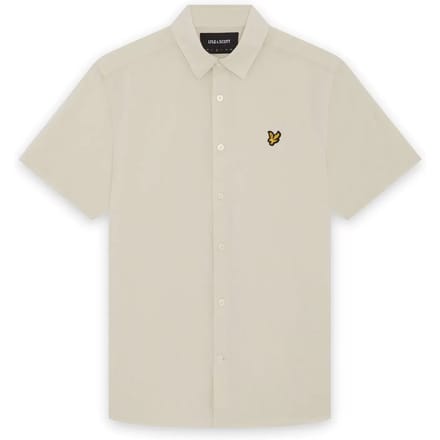 Lyle & Scott Short sleeve linen blend shirt - cove