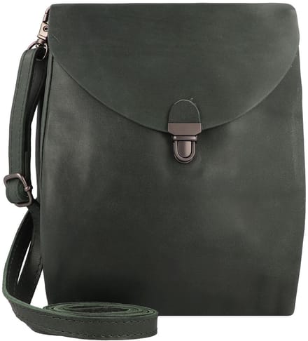HAROLD'S Leren Schoudertas Fold Handbag Clutch Up Green Groen