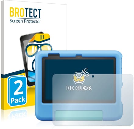 BROTECT - Screenprotector voor Amazon Fire 7 Kids 2022 - Folie Beschermfolie transparant 2 Stuks