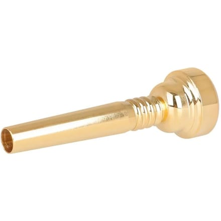 Embouchure de trompette dorée 17C - Remplacement professionnel en laiton pour bugle Accessoires de trompette plaqués or Usinage de haute précision CNC doré