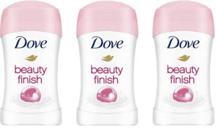 Dove Deodorant Stick Beauty Finish - 3 x 40 Gram