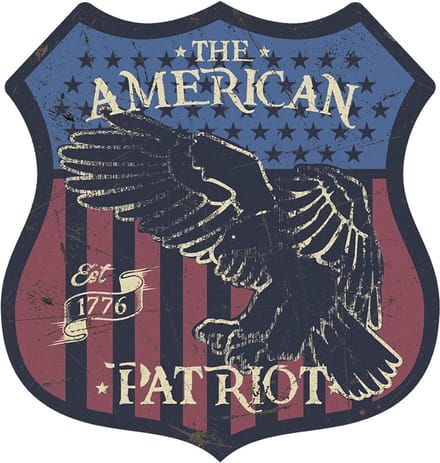 Signs USA - Schild - American Patriot - 39 x 37 cm