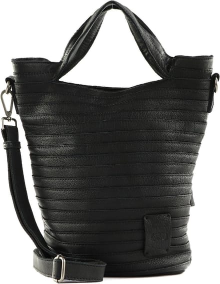 FREDsBRUDER Leren shopper schoudertas Ibbick Bucket Shopper Black zwart