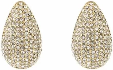 Bijoutheek Oorknoppen Drop Strass Groot Goud