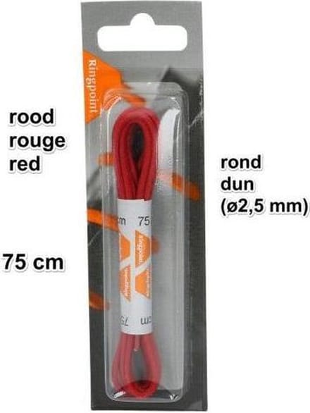 Ringpoint - rood - 75 cm - maat STUK