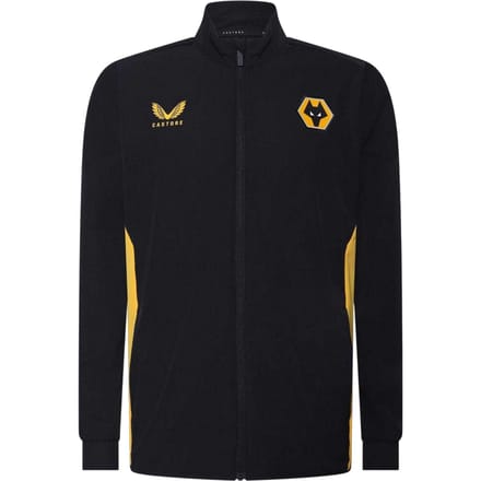 Castore Wolverhampton Wanderers FC-anorak voor heren (Kaviaar/Oudgoud)