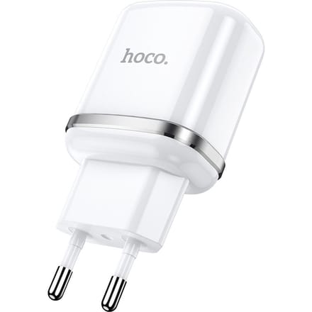 Hoco Oplader met 2 USB aansluitingen - 2.4A Snellaad functie - Wit