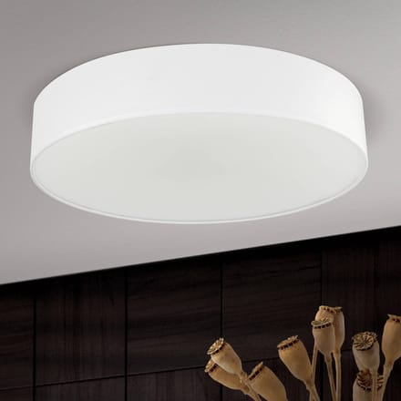ORION Plafondlamp UFO met linnen kap, wit