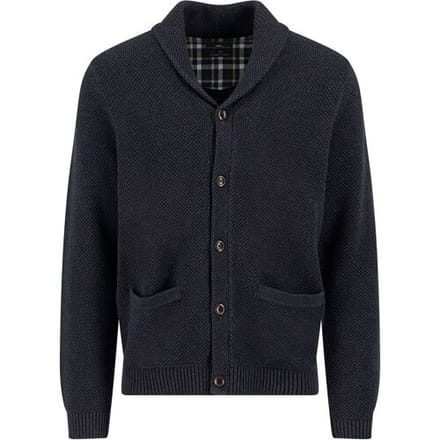 Fynch-Hatton Vest Solid Color Buttoned Shawl Collar Charcoal / male