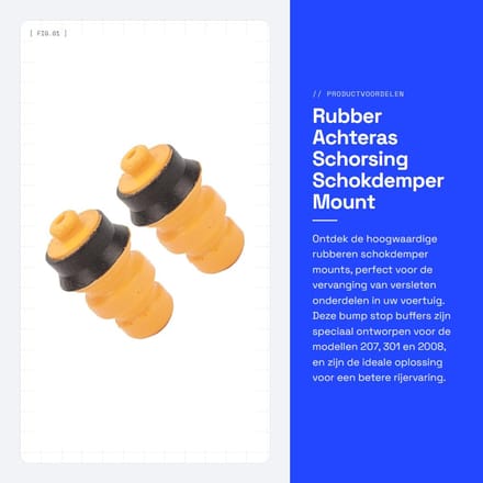 Dailygoods- Schokdemper Rubber - Achteras Bevestiging - Vervanging voor 207/301/2008 - 2 Stuks - OE-nummer 516680 - Schokdemperbuffer - Ophangingsbuffer