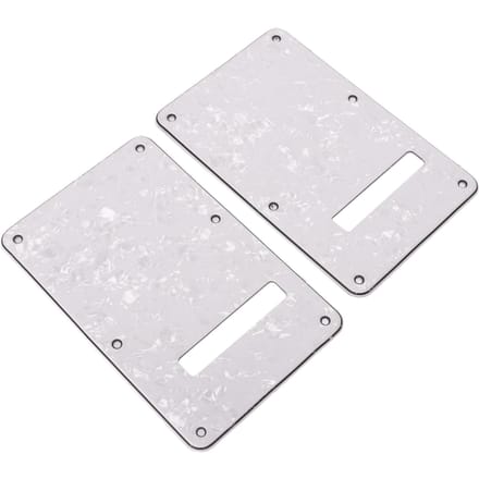 2 Stuks Elektrische Gitaar Backplate Gitaar Cavity Cover Plate Slagplaat PVC voor Vervanging Wit white