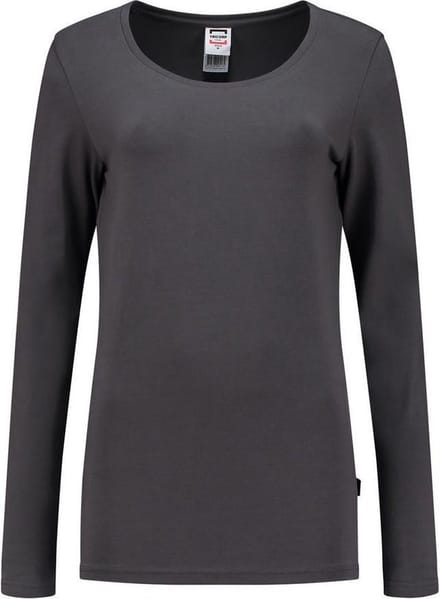 Tricorp t-shrt lange mouw dames - 101010 - donkergrijs - maat 3XL