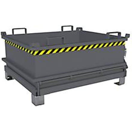 Bauer Mini-klapbodemcontainer MSB 400 - 1200 x 1000 x 625 mm - muisgrijs RAL 7005