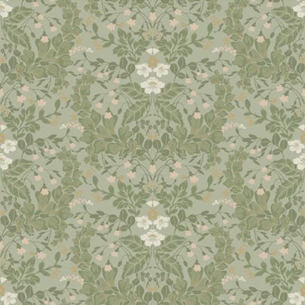 Duro Vliesbehang 429-01 - Linnéa - Botanisch Groen - 53cm x 10.05m
