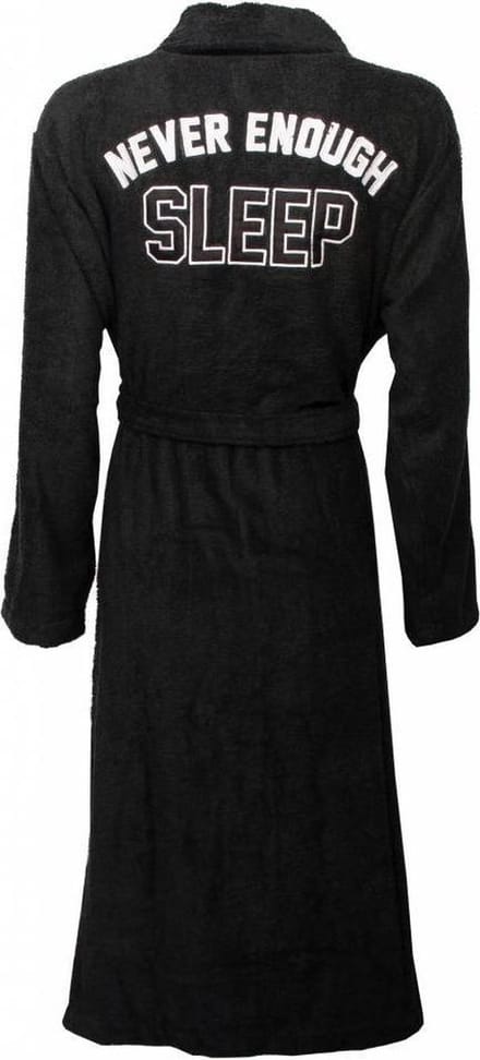 Tenderness Dames Badjas - 100% Katoen - Sjaalkraag - Zwart - Maat M
