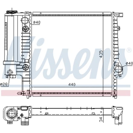 Radiator, motorkoeling NISSENS 60613A