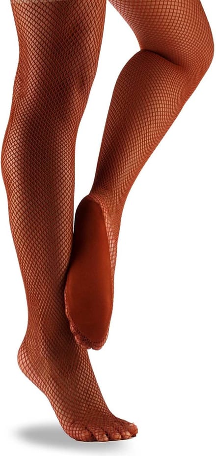 Dancer Dancewear® Fishnet panty Bruin L/XL | Professionele Showdance | Dans en Show
