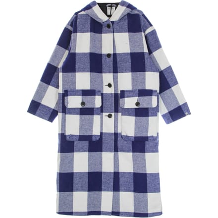 Lange dames Blizzard jas blauw Buffalo jas