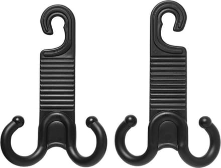 ProPlus Dubbele hoofdsteun hangers - multifunctioneel - zwart - set van 2