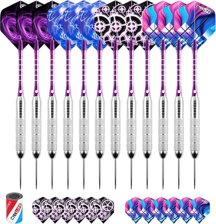 Professionele darts - 12 stuks met metalen punt en accessoires