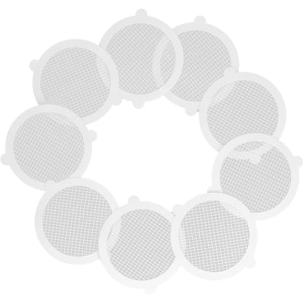 50 Stuks Doucheputje Haarvanger Glasvezel Praktisch Handig Dicht Mesh Douche Haarvanger 11cm Diameter, 3mm Mesh white