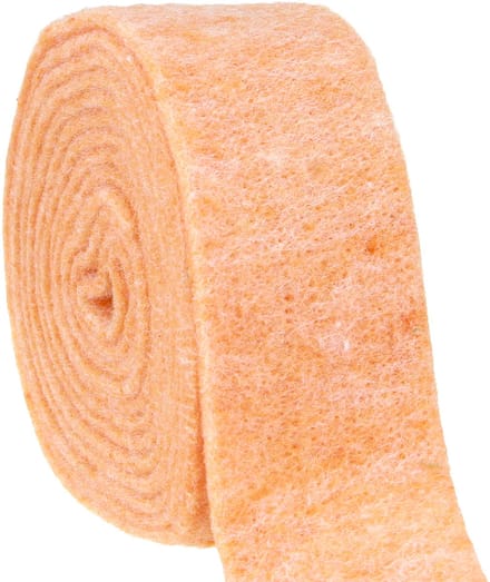 Vilten lint oranje 7,5cm 5m