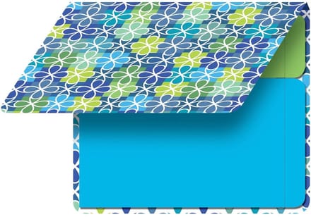 80x sticky notes in labelblok blauw/groen