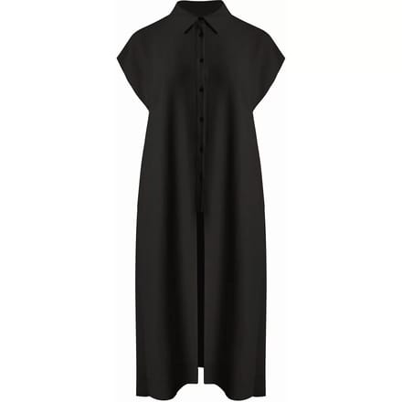 Lange crêpe jurk voor dames Mat Fashion