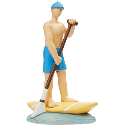 Miniatuur mannelijke standup paddler