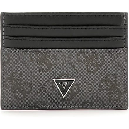 GUESS Leren Kaarthouder Mito Card Case Black Zwart