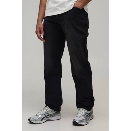 Essential Straight Leg Rigid Jeans | Washed Black | Size 62R