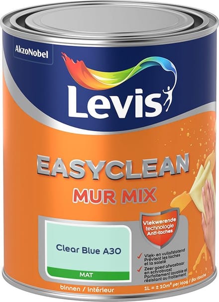 Levis - Easyclean Mur Mat Mix - Clear Blue A30 - Mengverf - 1 L