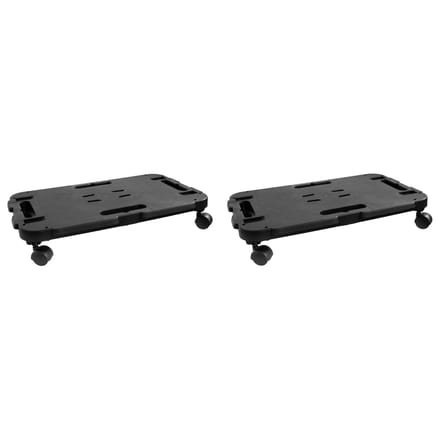 vidaXL - Transporttrolleys - 2 - st - 200 - kg - polypropeen - zwart