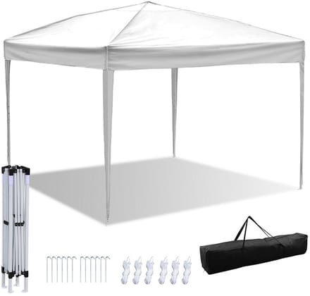3x3 m Partytent Opvouwbaar Paviljoen Vouwtent Met Draagtas wit
