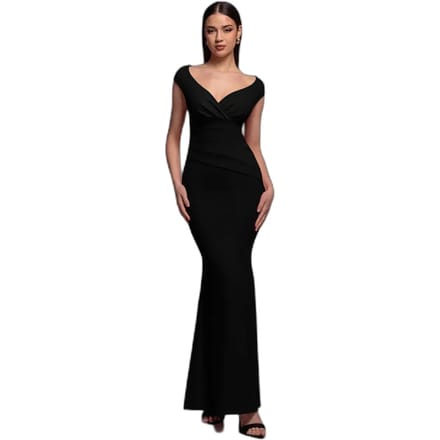 Damesjurk Goddiva Bardot Pleated