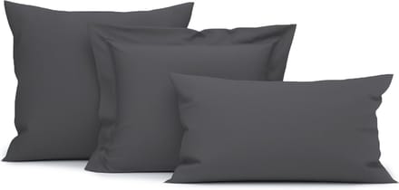 Heckettlane Classic-Anthracite Kussensloop Elementi 60x70 cm, gemaakt van 100% Katoen-Satijn