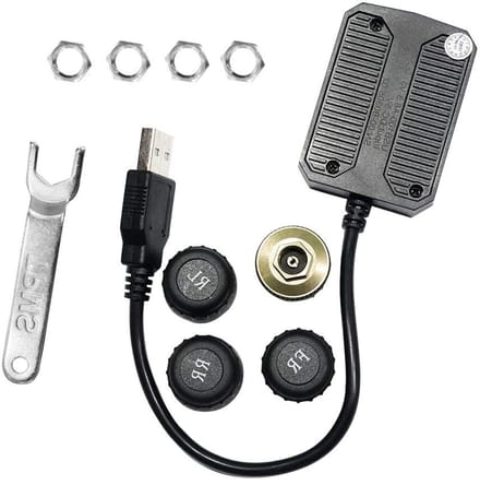 Bandenspanningssensoren - TPMS Systeem - Veilig Rijden - Directe Weergave - USB - Zwart