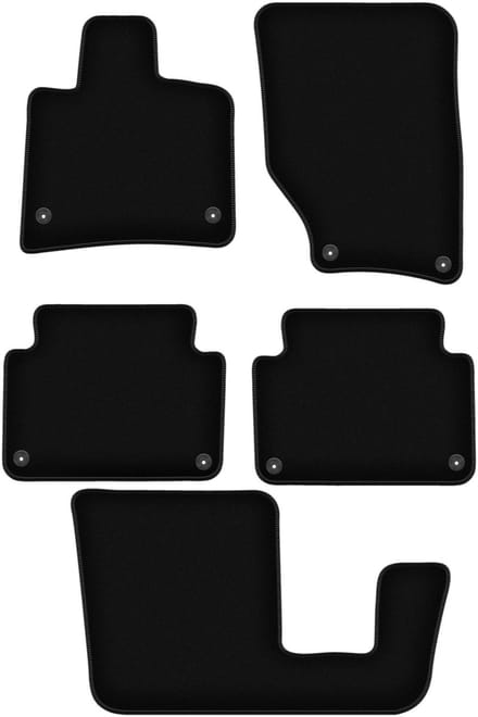 BASIC zwarte veloursmatten voor: Audi Q7 I 4L SUV (2005-2015)