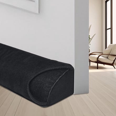 Tochtstopper Deur - Windstopper Isolatie - Energie Besparen - Triangular Ontwerp - 92 cm - Zwart