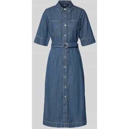 Fit and Flare denimjurk van puur katoen
