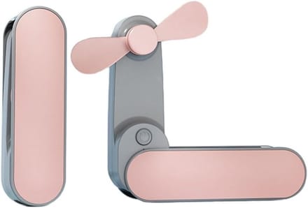 Draagbare ventilator-mini ventilator usb-hand ventilator-opvouwbare USB-handventilator - Klein en licht - Geschikt voor op reis - Roze - 11,4 x 3,4 x 3,2 cm