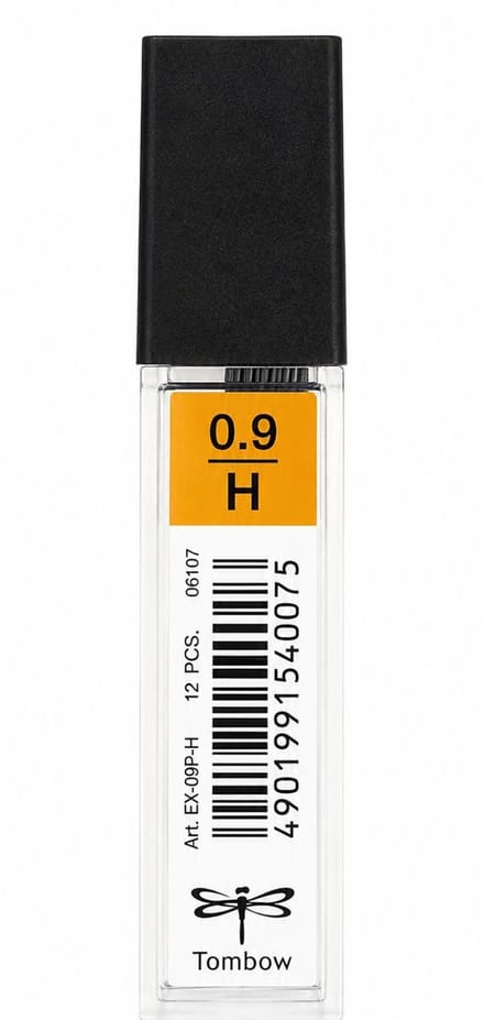 Tombow - Leads vulpotlood vulling - 0.9mm - Navulling - H - koker 12 stuks