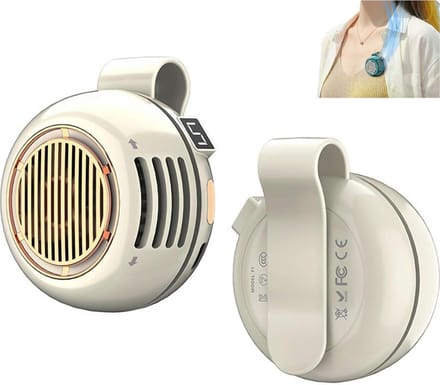 Clipventilator bladloos - USB oplaadbaar - 3 standen - compact model voor shirt, taille, wandelen, reizen en kantoor